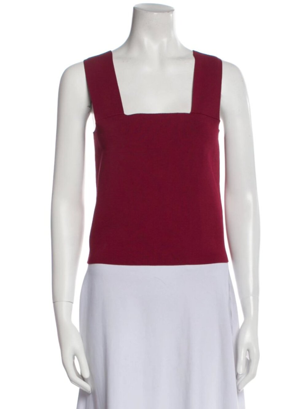 A.L.C “Ali” Square Neckline Sleeveless Crop Top